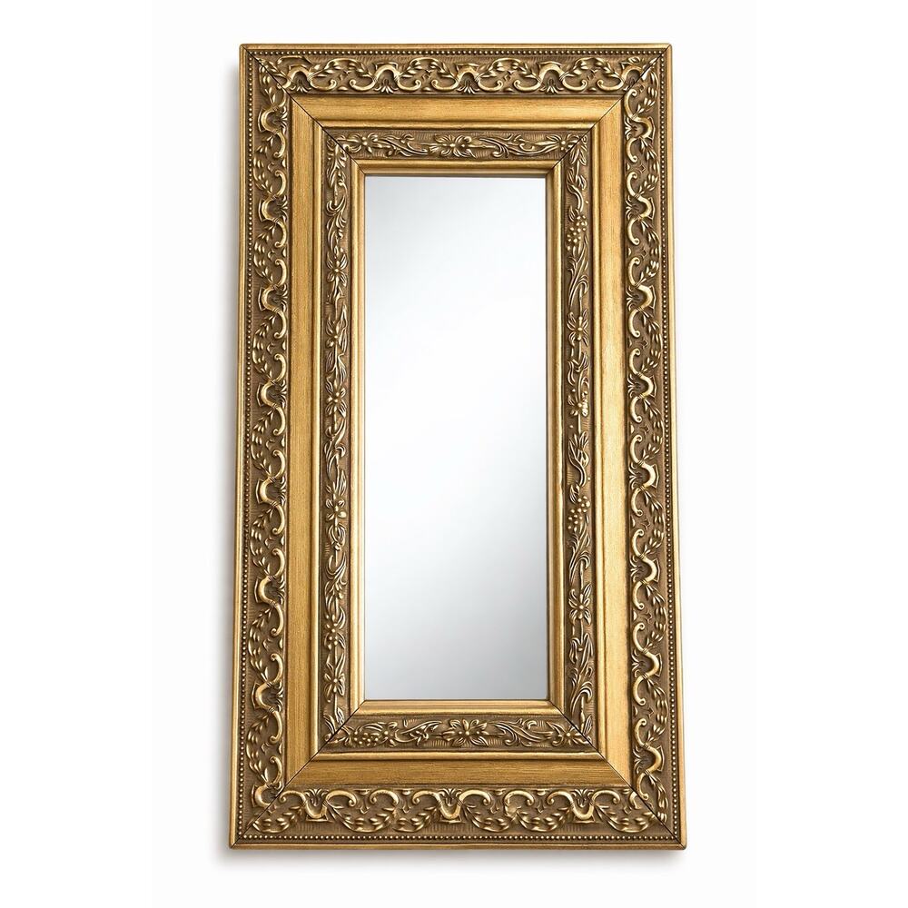 Gold Florentine Wall Mirror Ornate Vintage Accent 18x7 Hollywood Regency Pier 1
